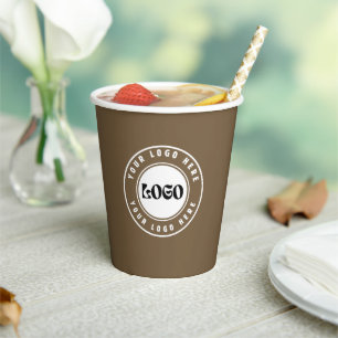 Business LOGO Minimal Business Corporate Paper Cups