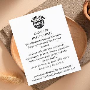 Business Logo Minimal Marketing White Flyer