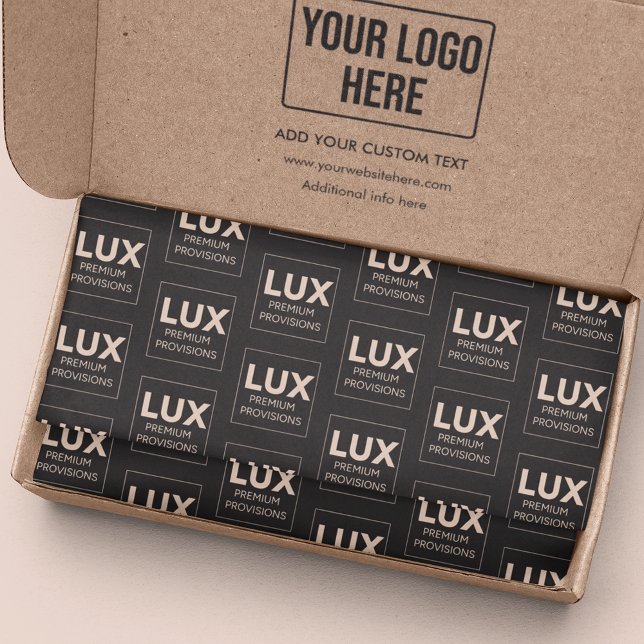Business Logo Minimalist Black All Over Print Tissue Paper (Creator Uploaded)