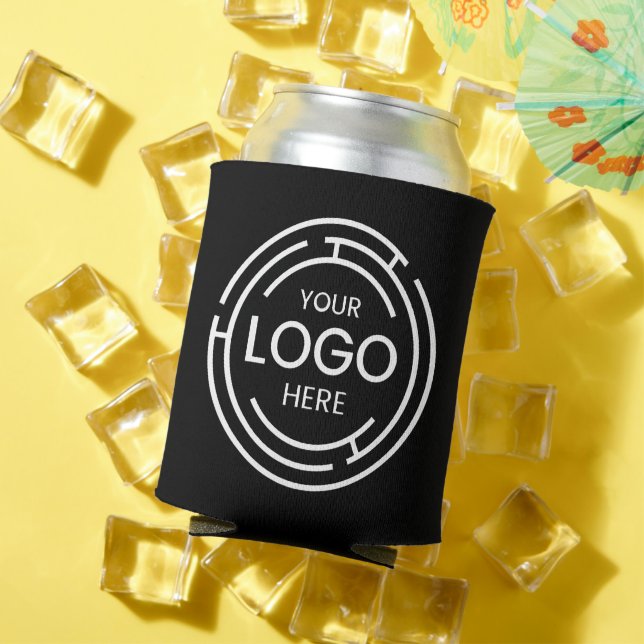 Business Logo Minimalist Can Cooler (In Situ Summer)