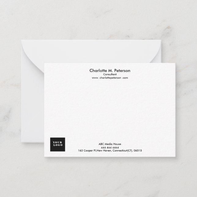 Business Logo Minimalist   Card (Front)