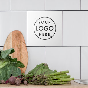 Business Logo Minimalist Clean Simple Plain White Tile