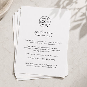 Business Logo Minimalist Clean Simple White Flyer