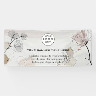 Business Logo Minimalist Modern professional navy Banner