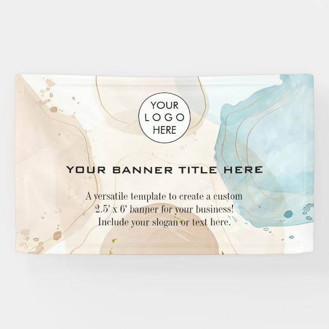 Business Logo Minimalist Modern professional white Banner (Horizontal)