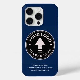 Business Logo Minimalist Navy Blue iPhone 15 Pro Case