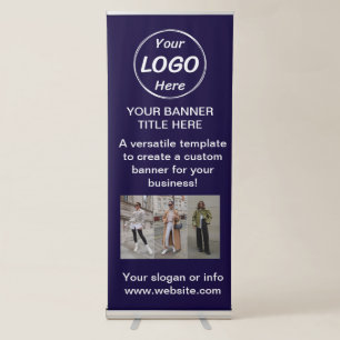 Business Logo   Minimalist Photo Professional  Retractable Banner