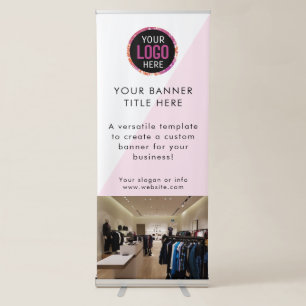 Business Logo   Minimalist Photo Professional Retractable Banner