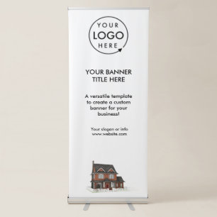 Business Logo Minimalist Photo Professional Retractable Banner