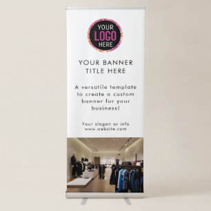 Business Logo   Minimalist Photo Professional Retractable Banner