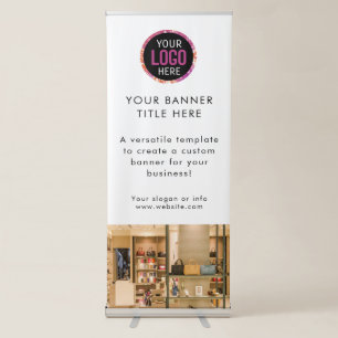 Business Logo   Minimalist Photo Professional Retractable Banner