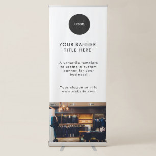 Business Logo   Minimalist Photo Professional Retractable Banner