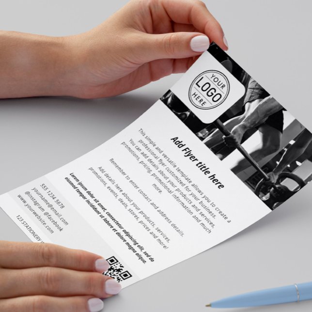 Business Logo Minimalist Simple Black White Flyer (Creator Uploaded)