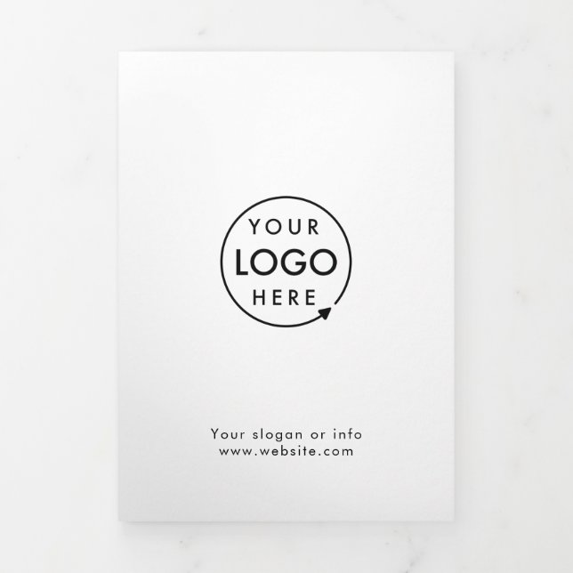 Business Logo Minimalist Simple Trifold Brochure (Cover)