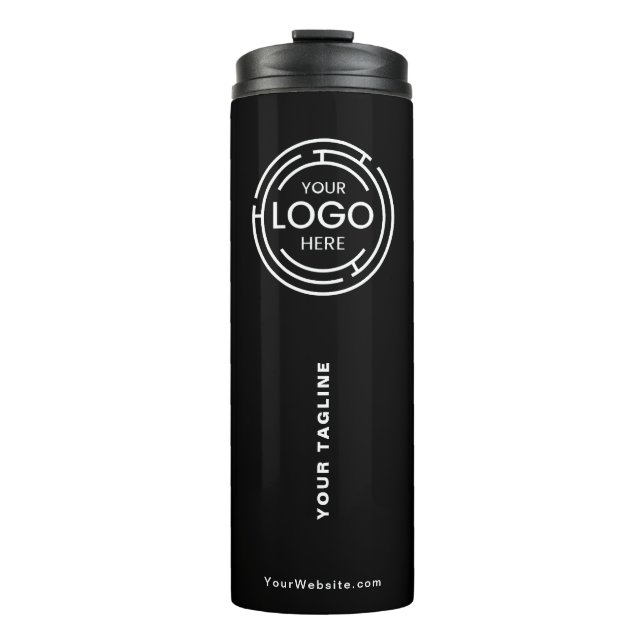 Business Logo Minimalist Thermal Tumbler (Front)