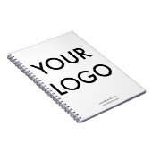 Business Logo Minimalist White Notebook (Right Side)