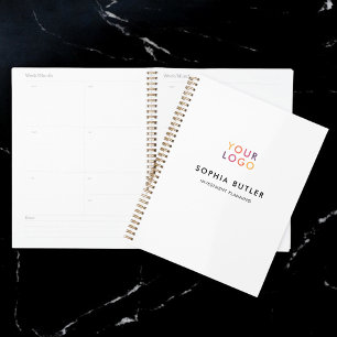 Business Logo Minimalist White Planner