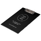 Business Logo Modern Black Clipboard