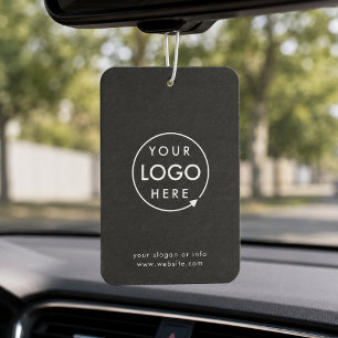 Business Logo Modern Black Stylish Professional Car Air Freshener