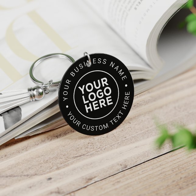 Business Logo Modern Clean Simple Black Key Ring (Creator Uploaded)