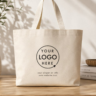 Business Logo   Modern Company Promotional Large Tote Bag
