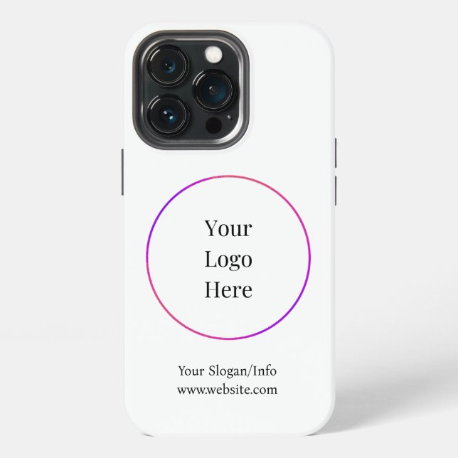 Business Logo | Modern Company Template iPhone Case (Back)