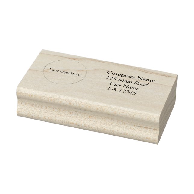 Business Logo | Modern Company Template Rubber Stamp (Stamp)