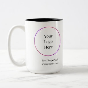 Business Logo Modern Company Template Two-Tone Coffee Mug