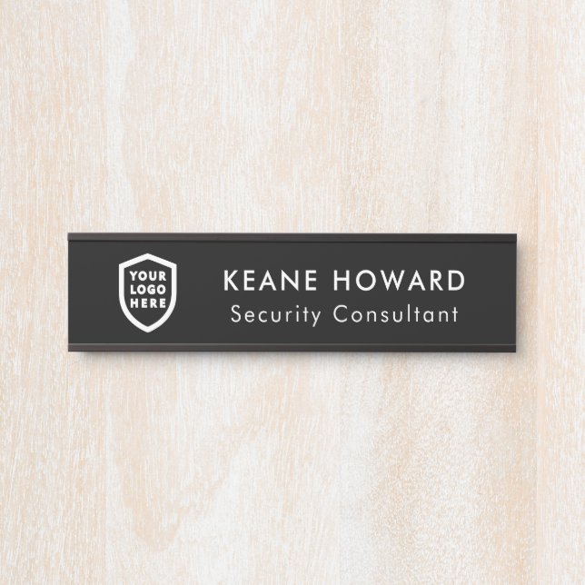 Business Logo | Modern Custom Employee Door Sign (Front)