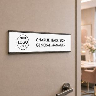 Business Logo   Modern Custom Employee Staff Door Sign