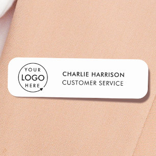 Business Logo Modern Custom Employee Staff Name Tag