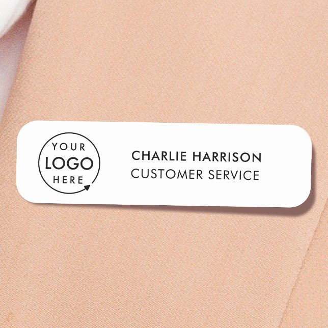 Business Logo | Modern Custom Employee Staff Name Tag (Creator Uploaded)