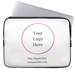 Business Logo Modern Customisable Templates Laptop Sleeve