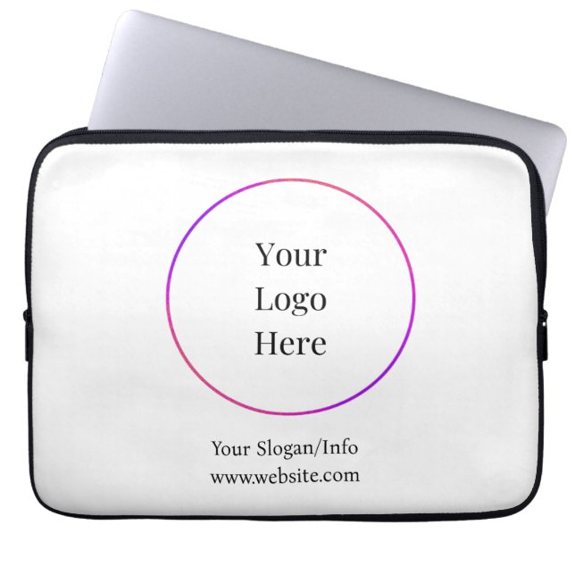 Business Logo Modern Customisable Templates Laptop Sleeve (Front)
