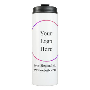 Business Logo Modern Customisable Templates Thermal Tumbler