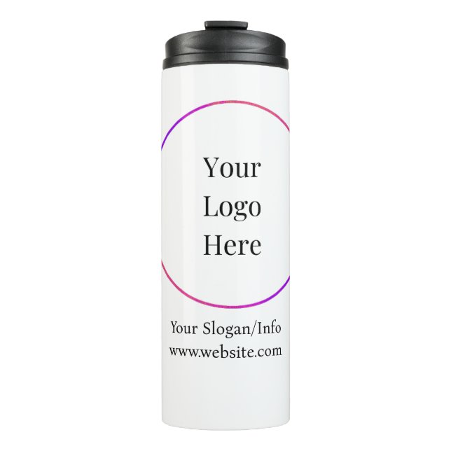 Business Logo Modern Customisable Templates Thermal Tumbler (Front)