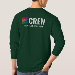 Business Logo Modern Front & Back Print Mens Crew T-Shirt