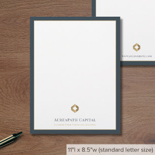 Business Logo Modern Luxury Custom Letterhead