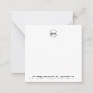 Business Logo   Modern Minimalist Black Border Let Card