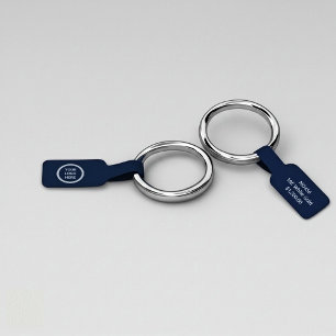 Business Logo Modern Navy Blue Jewellery Foldover