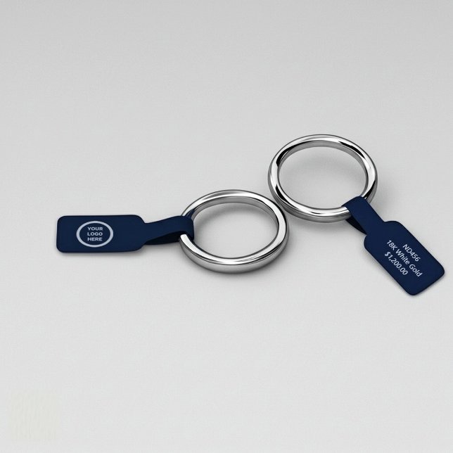 Business Logo Modern Navy Blue Jewellery Foldover (Creator Uploaded)