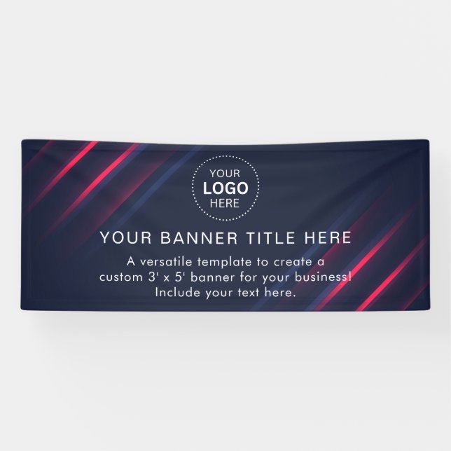 Business Logo Modern Professional 6' Banner (Horizontal)