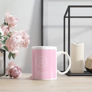 Business Logo   Modern Professional Pink Coffee Mug