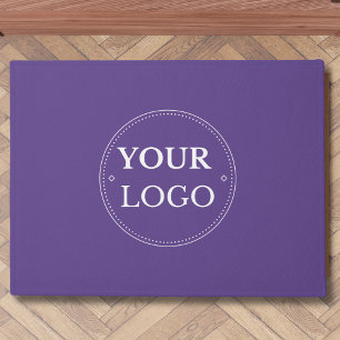 Business Logo Modern Purple Promotional  Doormat