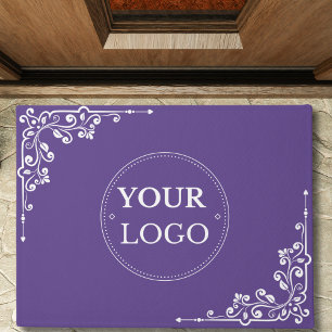 Business Logo Modern Purple Promotional  Doormat