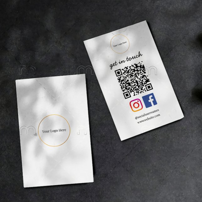 Business Logo | Modern QR Code Social Template Business Card (Creator Uploaded)
