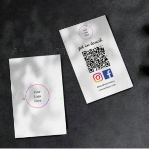 Business Logo   Modern QR Code Social Template Business Card