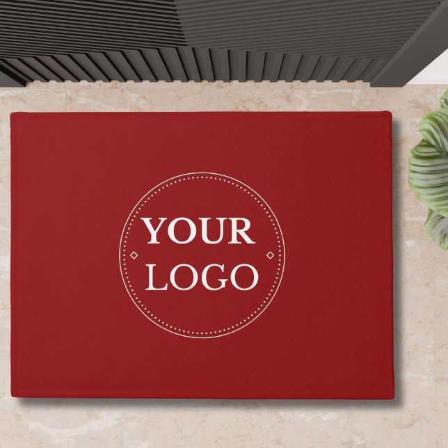 Business Logo Modern Red Promotional  Doormat (Creator Uploaded)