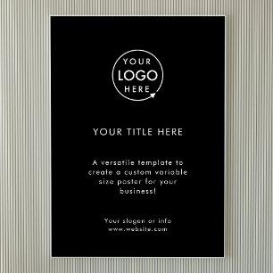 Business Logo   Modern Simple Black Promotional Poster