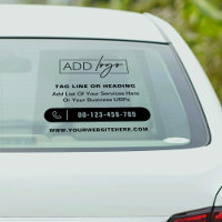 Business Logo Modern Simple Promotional Car Window